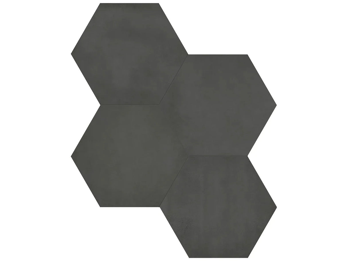Anatolia Tile 7X8 Form Matte Graphite Hexagon Porcelain Tile 60-403 - premium natural stone mosaic tile from Anatolia Tile, available at PoshHaus showroom in Keene, NH