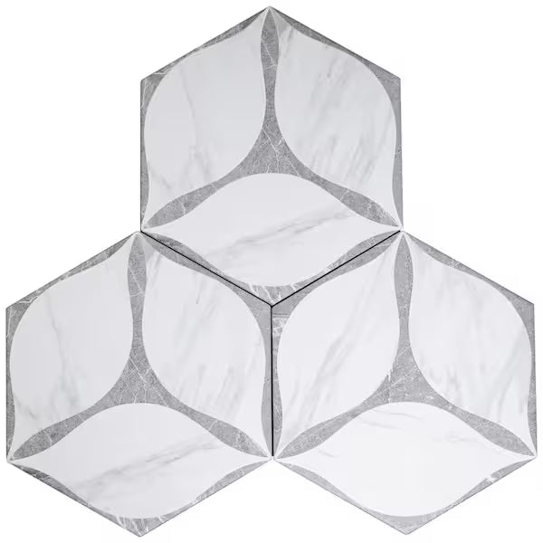 Molovo Corola Hexagon Gray 7.7x8.9 Matte Porcelain Tile Case