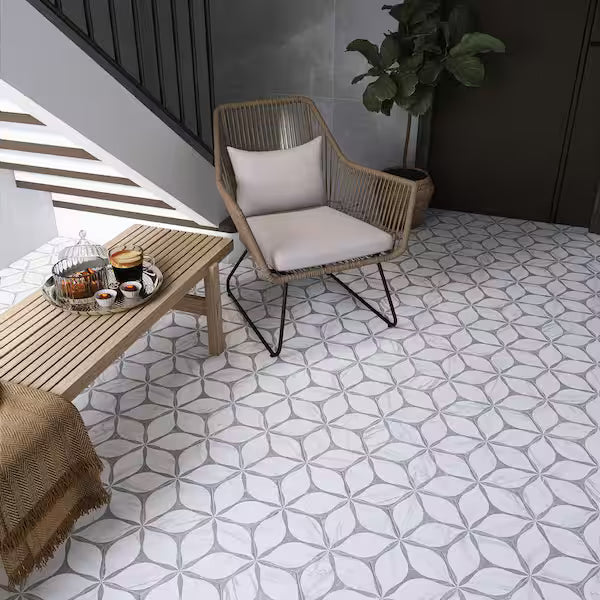 Molovo Corola Hexagon Gray 7.7x8.9 Matte Porcelain Tile Case