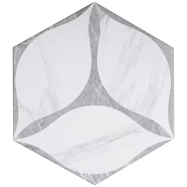 Molovo Corola Hexagon Gray 7.7x8.9 Matte Porcelain Tile Case