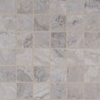 Napa gray 12x12 glazed ceramic mesh mounted mosaic tile NNAPGRA2X2 product shot multiple tiles angle view