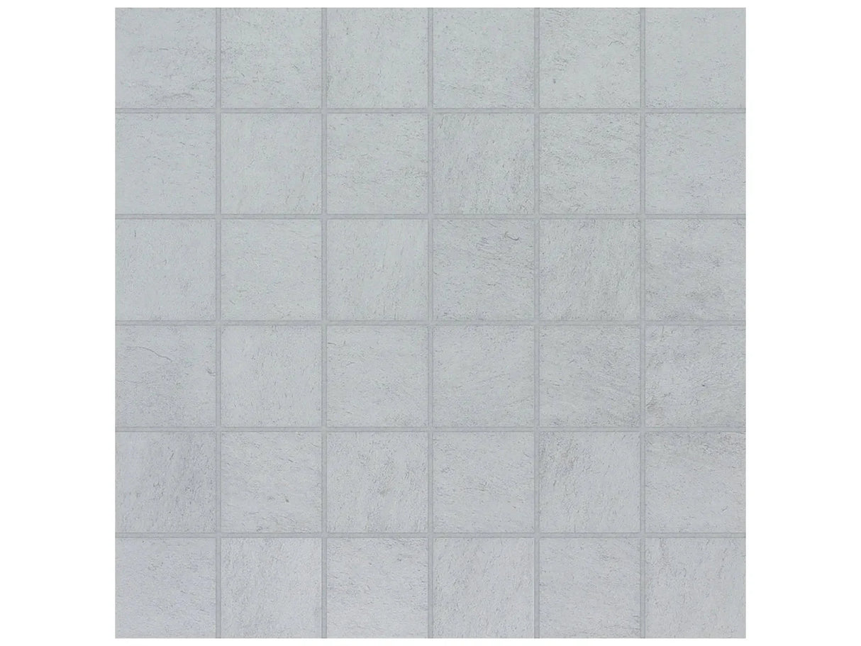 Anatolia Tile 2X2 Matte Grey Cinq 36 Piece Ceramic Mosaics. 1 Sheet = 1.16 Sq. Ft. 4001-0009-0 (46-190) Grey 2x2 - premium natural stone mosaic tile from Anatolia Tile, available at PoshHaus showroom in Keene, NH
