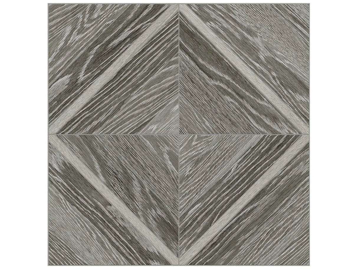 Anatolia Tile 16X16 Aspen Grey Ridge Matte Porcelain Mosaics With Statuario Venato Marquetry. 1 Sheet = 1.69 Sq. Ft. 4501-0017-1 Grey Ridge Marquetry - premium natural stone mosaic tile from Anatolia Tile, available at PoshHaus showroom in Keene, NH