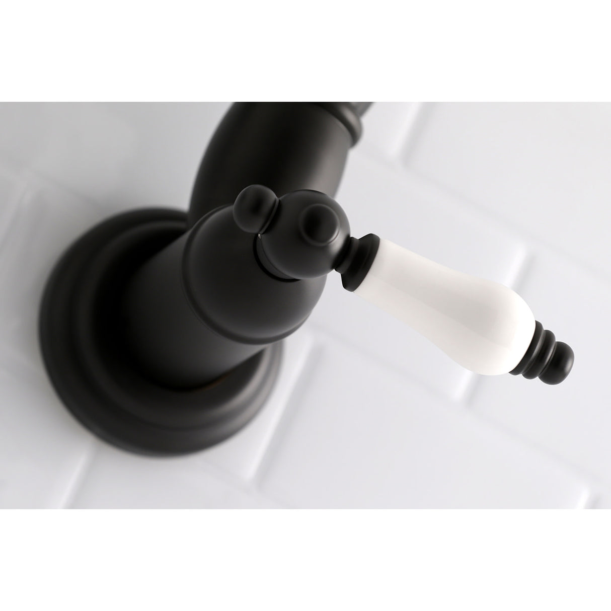 Kingston Brass KS3100PL Restoration Wall Mount Pot Filler Kitchen Faucet, Matte Black