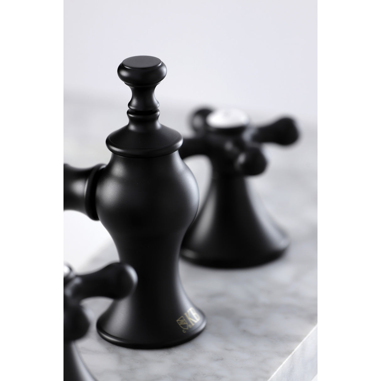 Kingston Brass KC7060AX Vintage 8 in. Widespread Bathroom Faucet, Matte Black