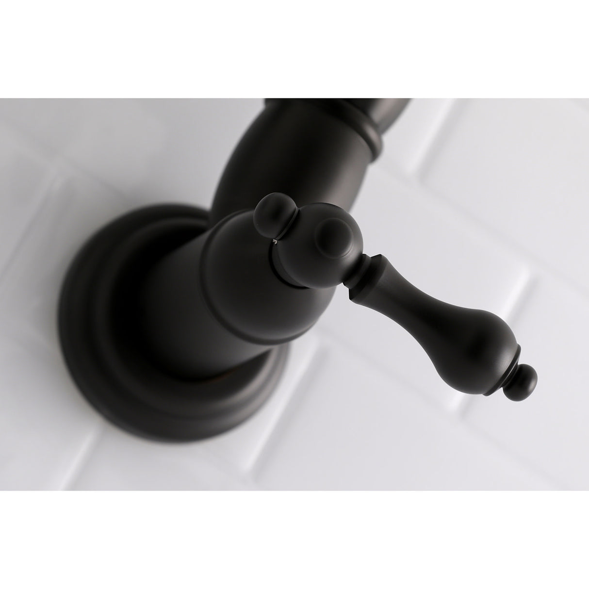 Kingston Brass KS3100AL Restoration Wall Mount Pot Filler Kitchen Faucet, Matte Black