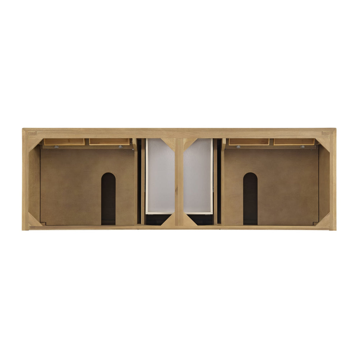 Lorelai 72" Double Vanity, Light Natural Oak, w/ 3 CM Siberian Silestone Top w/FreePower Wireless Charger