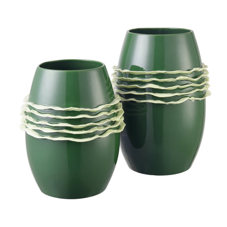 Elk H0017-11936 Algae Vase - Large Dark Green