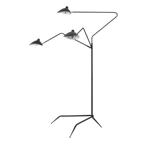 Elk H0019-11103 Risley 81.5'' High 3-Light Floor Lamp - Matte Black