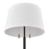 Elk H0019-11114-LED Hodges 62'' High 2-Light Floor Lamp - Matte Black - Includes LED Bulb