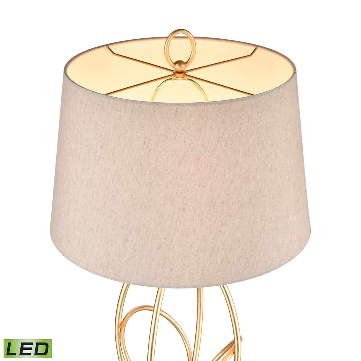 Elk H0019-7987-LED Morely 64'' High 1-Light Floor Lamp - Gold Leaf - Includes LED Bulb