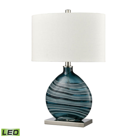 Elk H0019-8555-LED Portview 22'' High 1-Light Table Lamp - Teal - Includes LED Bulb