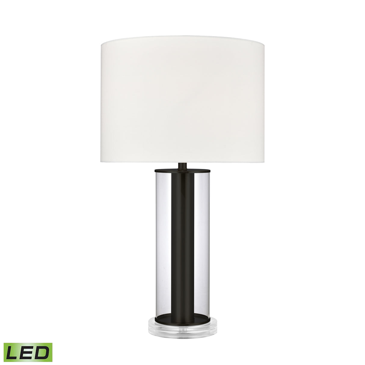 Elk H0019-9507B-LED Tower Plaza 26'' High 1-Light Table Lamp - Clear - Includes LED Bulb