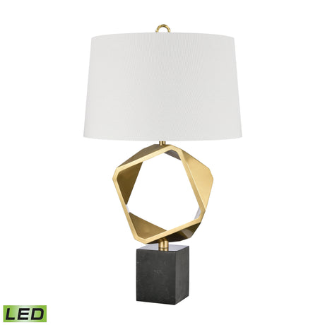 Elk H0019-9595-LED Optical 32'' High 1-Light Table Lamp - Brass - Includes LED Bulb
