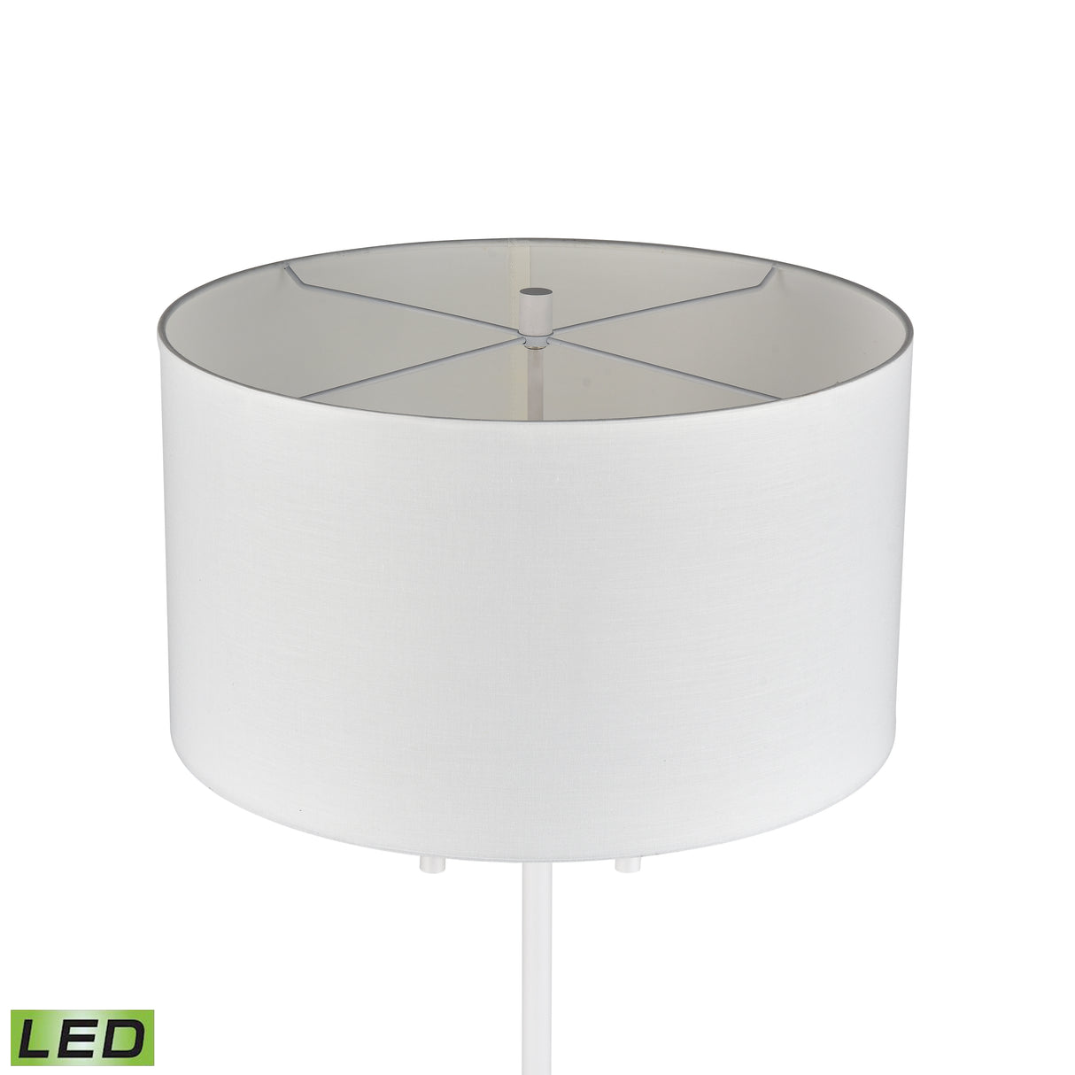 Elk H0019-9608-LED Liliaceae 63'' High 2-Light Floor Lamp - White - Includes LED Bulbs