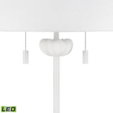 Elk H0019-9608-LED Liliaceae 63'' High 2-Light Floor Lamp - White - Includes LED Bulbs