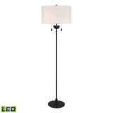 Elk H0019-9609-LED Liliaceae 63'' High 2-Light Floor Lamp - Black - Includes LED Bulbs