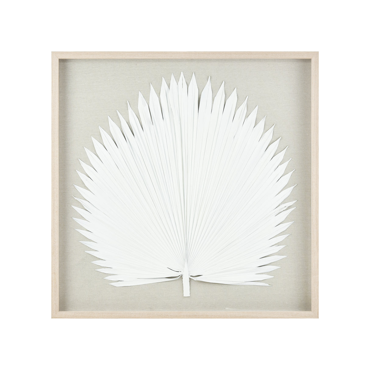 Elk H0036-11942 Fan Palm Dimensional Wall Art - White