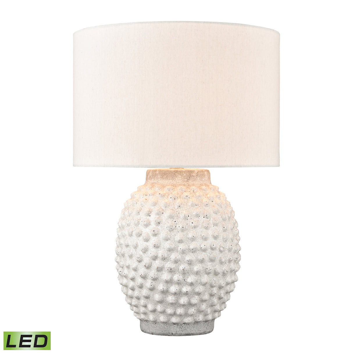 Elk H019-7256-LED Keem Bay 24'' High 1-Light Table Lamp - White - Includes LED Bulb