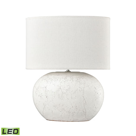 Elk H019-7257-LED Fresgoe 20'' High 1-Light Table Lamp - White - Includes LED Bulb