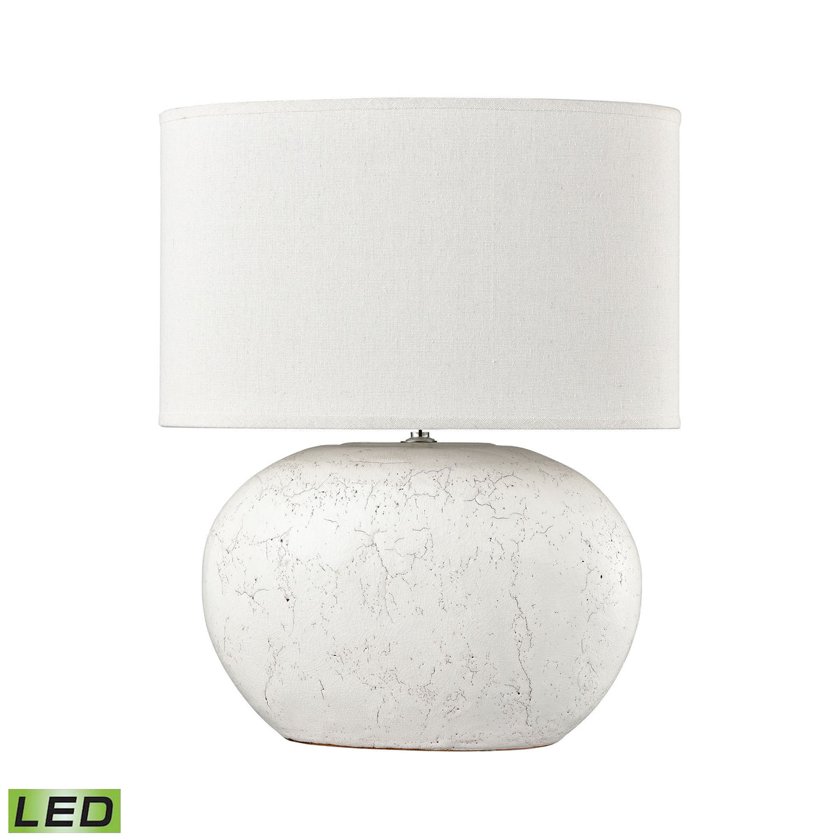 Elk H019-7257-LED Fresgoe 20'' High 1-Light Table Lamp - White - Includes LED Bulb