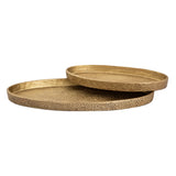 Elk H0807-10655/S2 Oval Pebble Tray - Set of 2 Brass