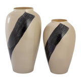 Elk H0897-10973 Brushstroke Vase - Small Cream