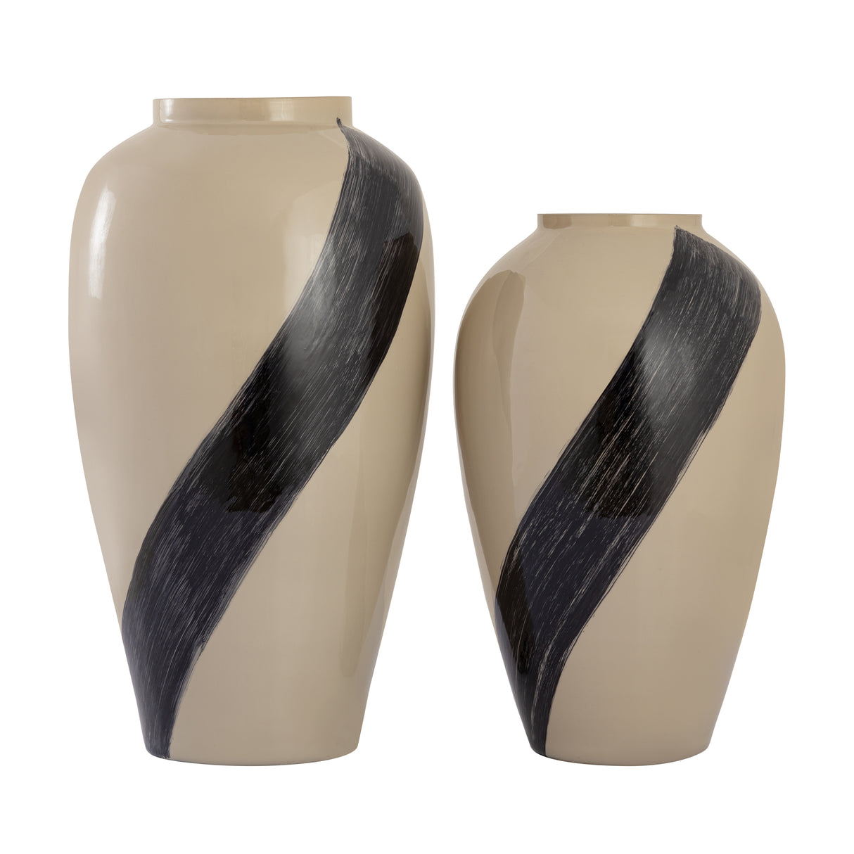 Elk H0897-10973 Brushstroke Vase - Small Cream