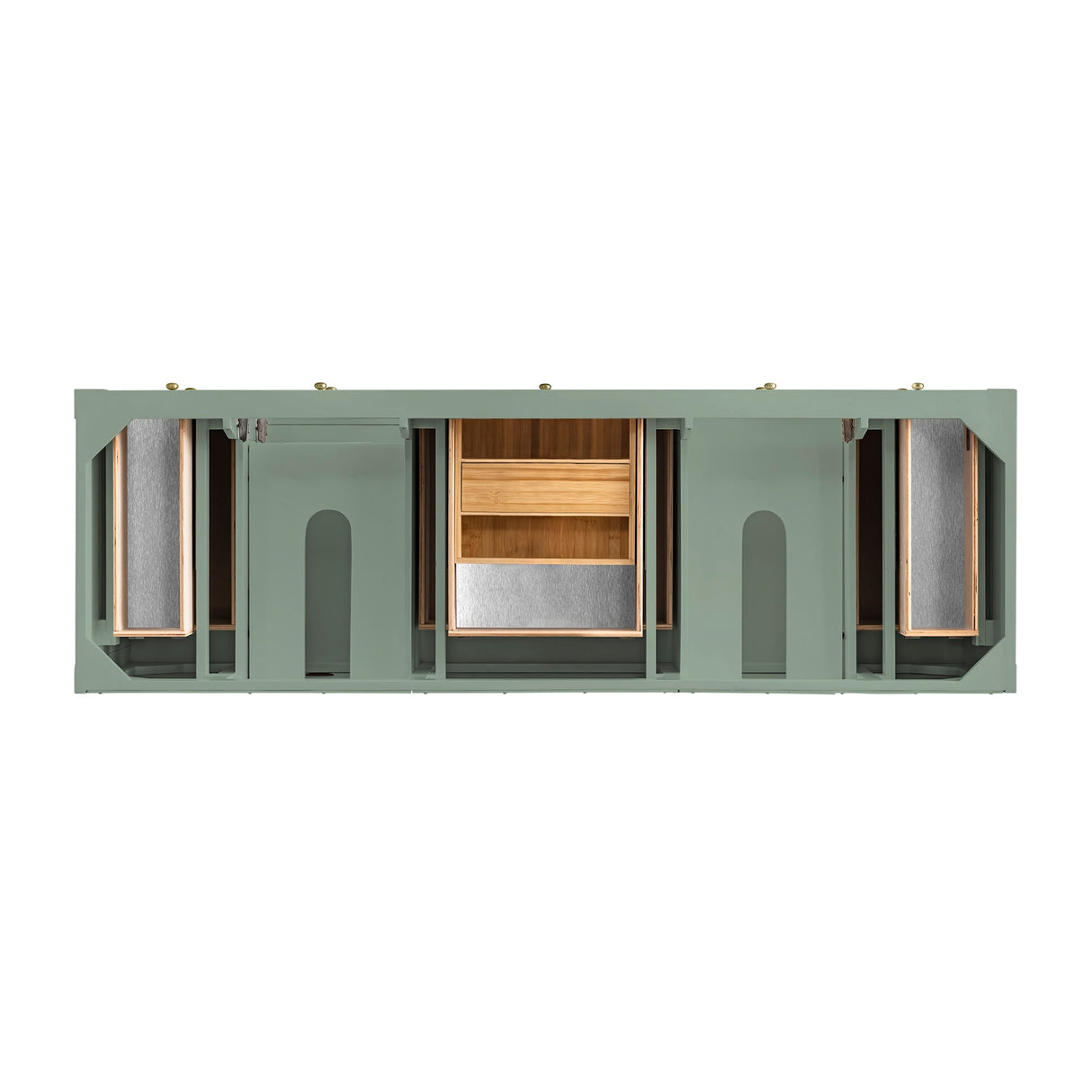 Breckenridge 72" Double Vanity, Smokey Celadon w/ 3 CM Ethereal Noctis Top