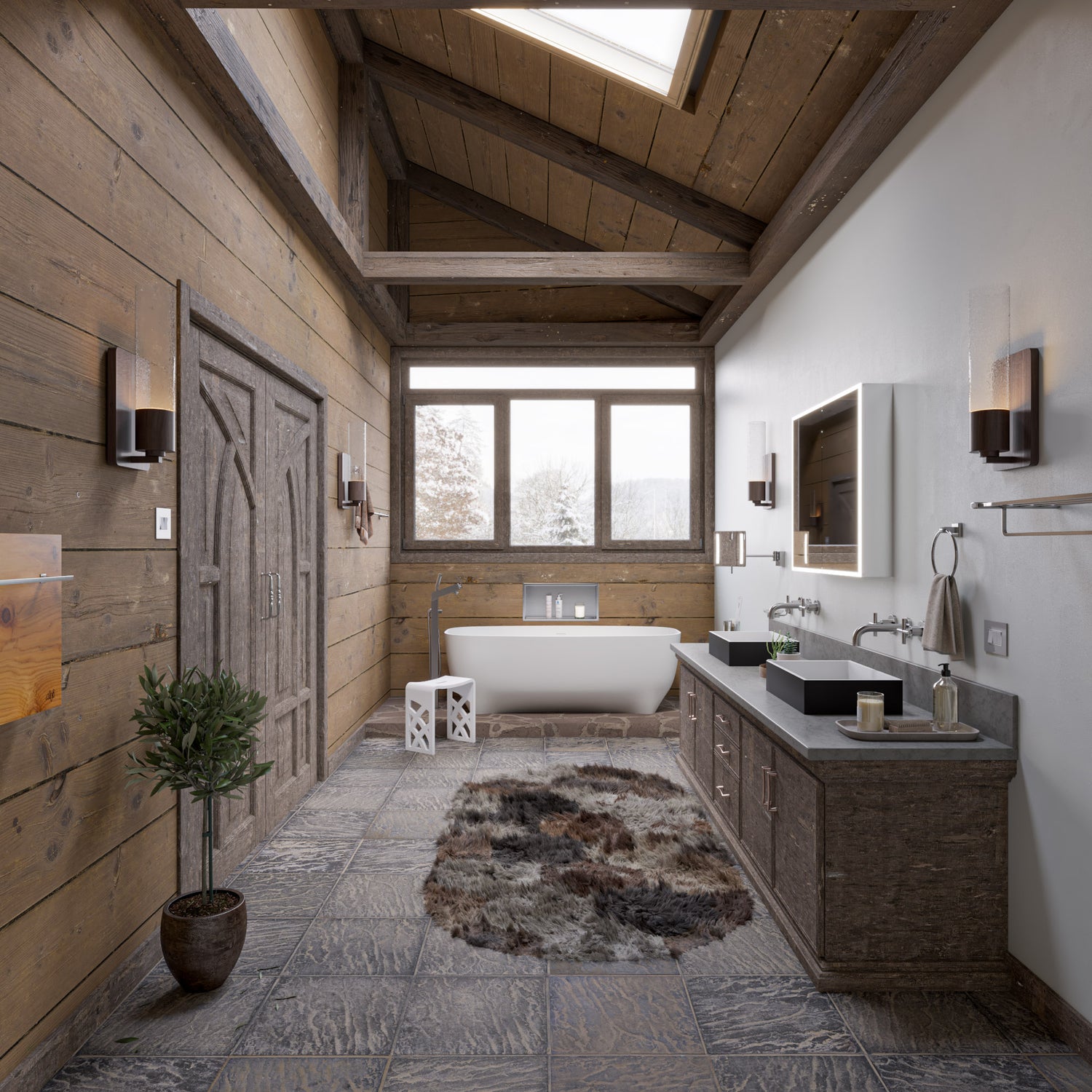 67" White Matte Solid Surface Resin Bathtub