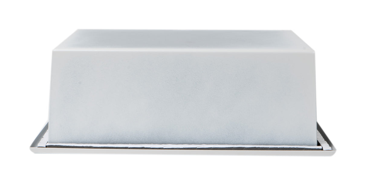 ALFI brand 12" x 12" White Matte Stainless Steel Square Single Shelf Bath Shower Niche