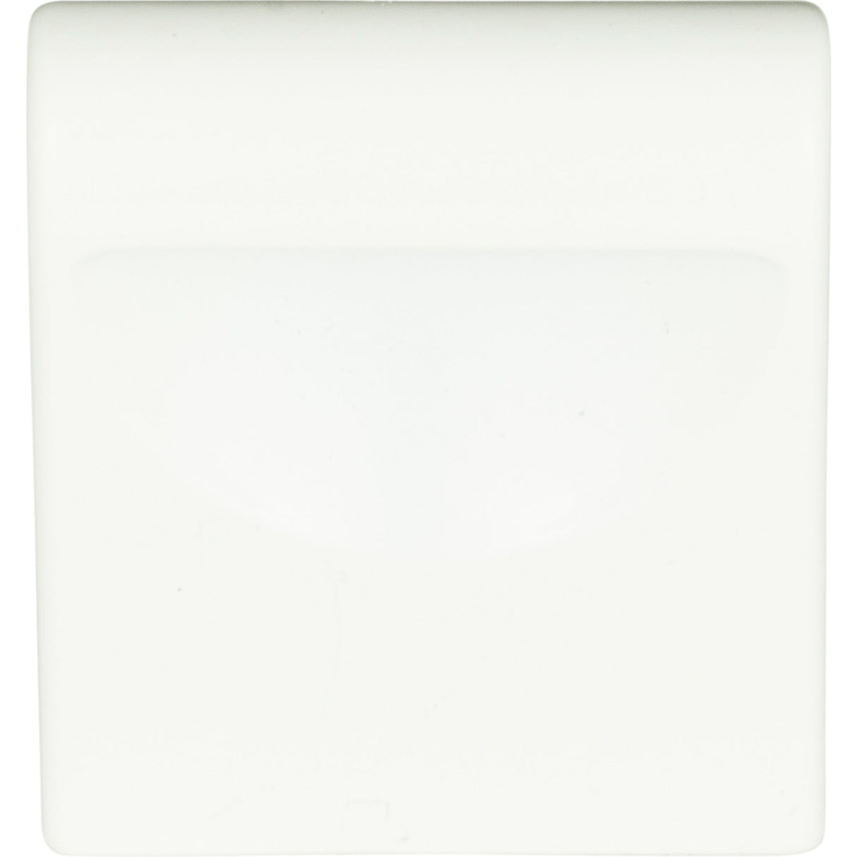 Atlas Homewares Round Rail Knob 1 1/8 Inch High White Gloss