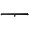 32" Black Matte Stainless Steel Linear Shower Drain with Groove Holes