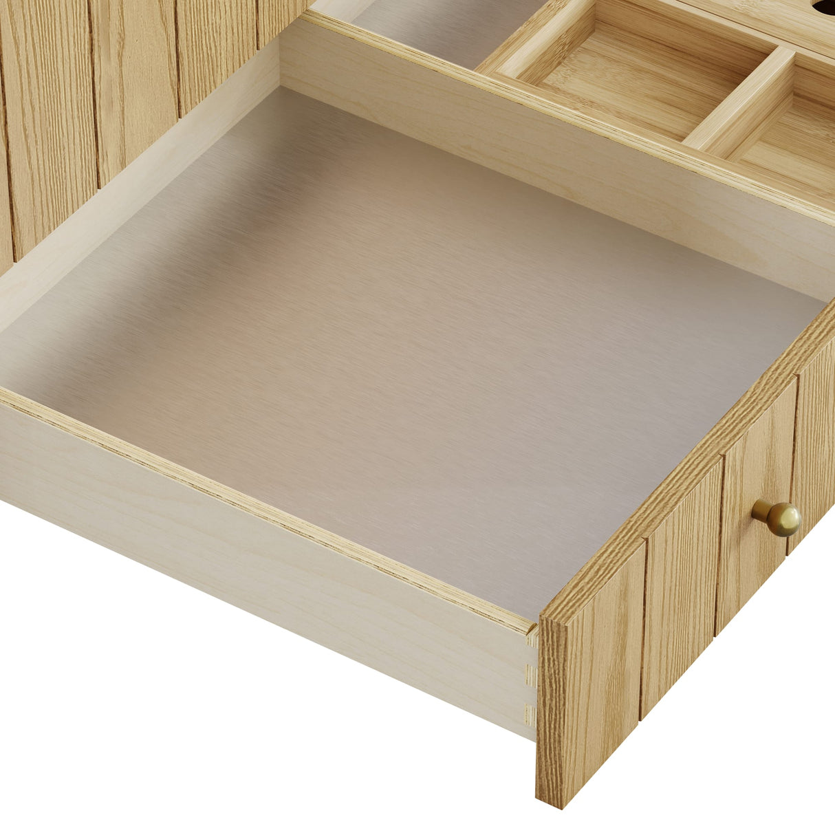 Hudson 36" Single Vanity, Light Natural Oak w/ 3 CM Ethereal Noctis Top