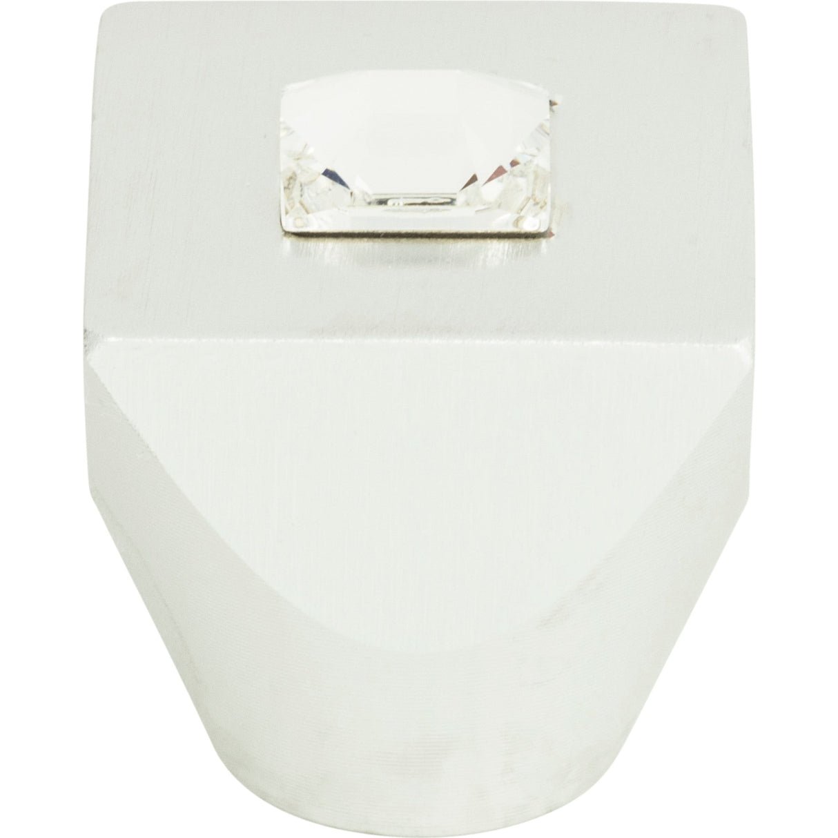 Atlas Homewares Crystal Square Knob 1 Inch Matte Chrome