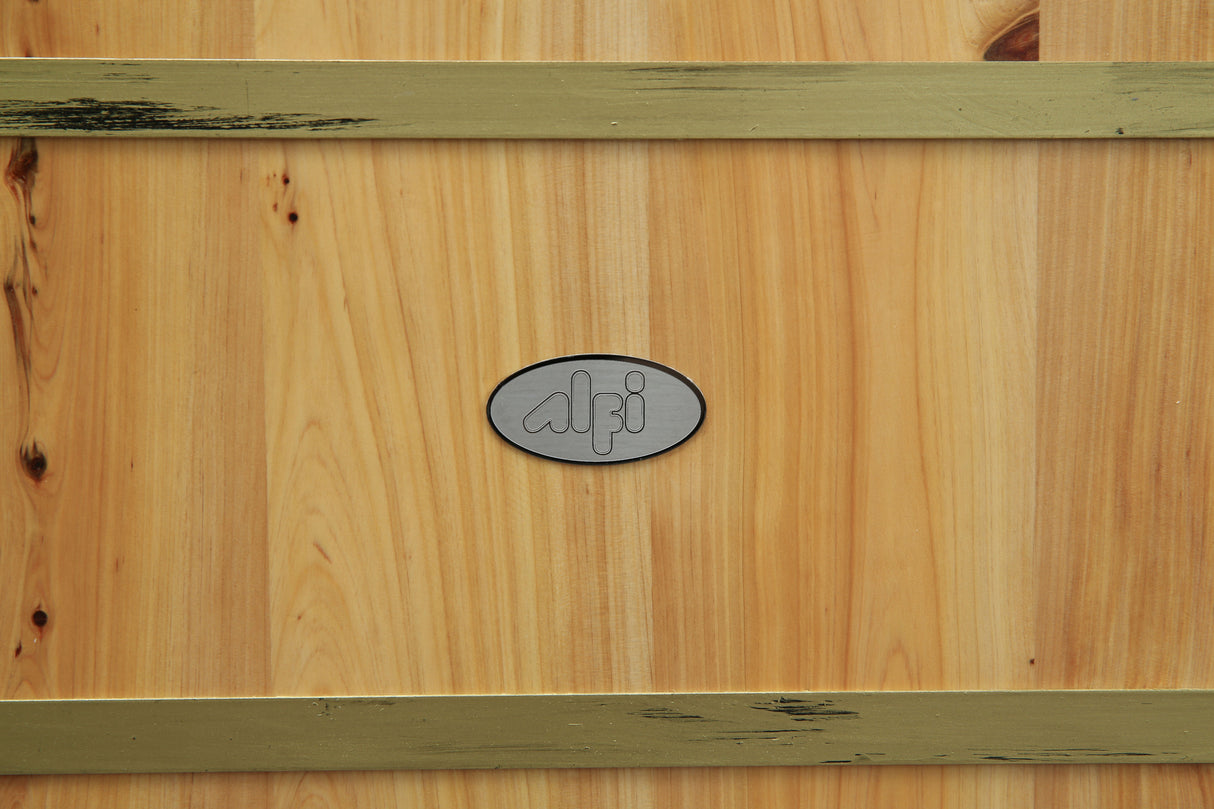 ALFI brand AB1136 61" Free Standing Cedar Wooden Bathtub with Chrome Tub Filler