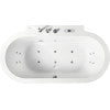 EAGO AM128ETL 6 ft Acrylic White Whirlpool Bathtub w Fixtures