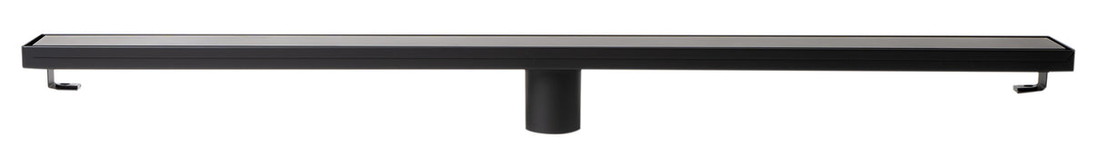 ALFI brand 36" Black Matte Stainless Steel Linear Shower Drain with Solid Cover