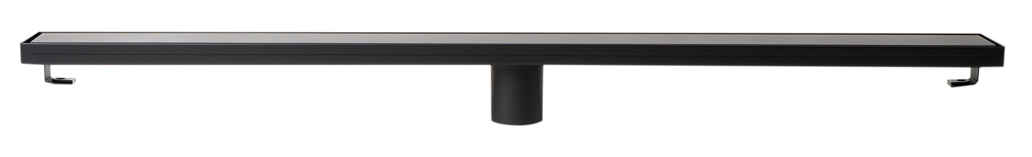 ALFI brand 36" Black Matte Stainless Steel Linear Shower Drain with Solid Cover