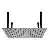 Matte Black Stainless Steel 20" Square Ultra-Thin Rain Shower Head