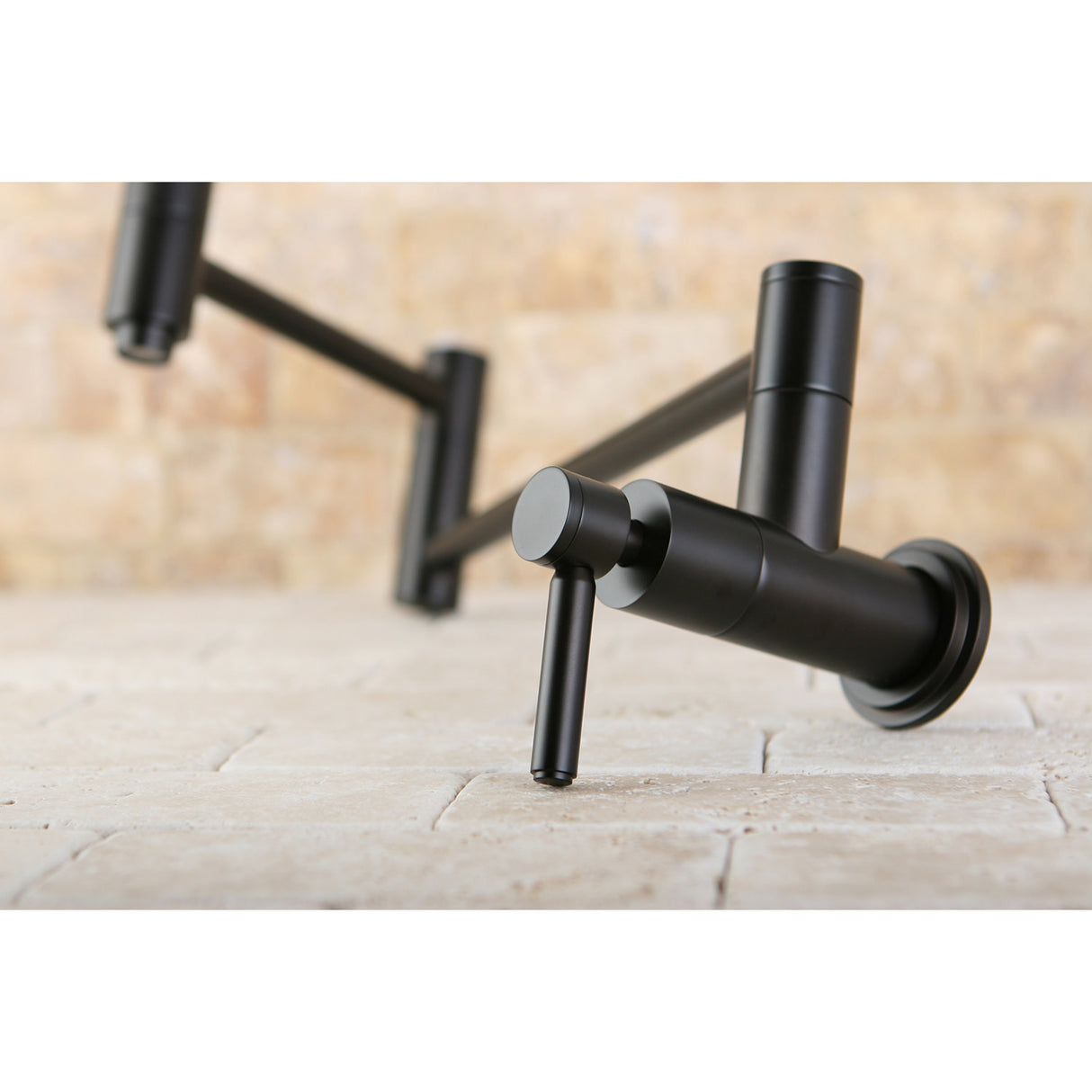 Kingston Brass KS8105DL Concord Wall Mount Pot Filler Kitchen Faucet, Oil Rubbed Bronze