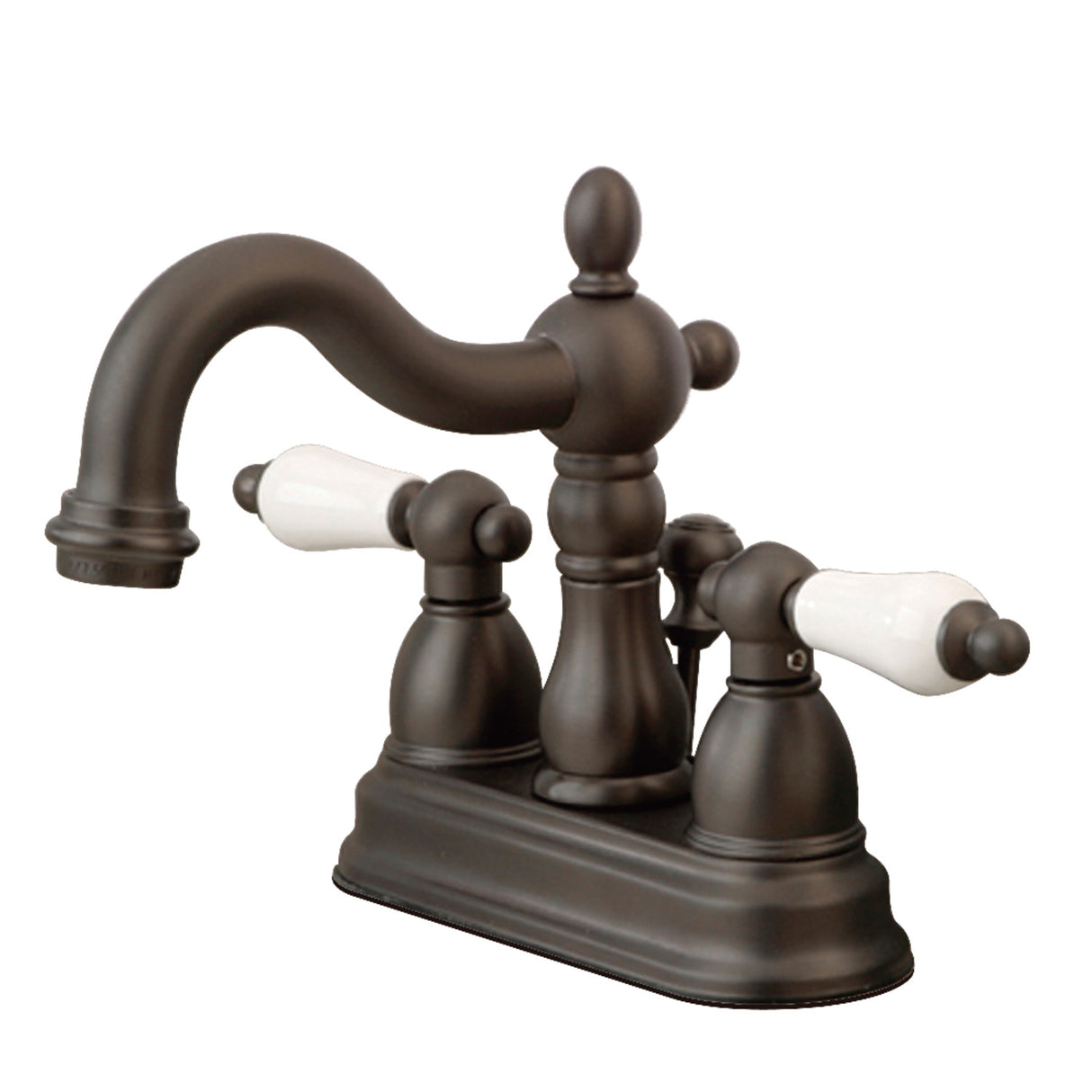 Kingston Brass KB1605PL Heritage 4 in. Centerset Bathroom Faucet, Oil Rubbed Bronze