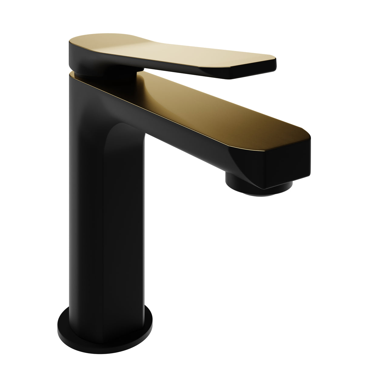 ANZZI L-AZ900MB-BG Single Handle Single Hole Bathroom Faucet With Pop-up Drain in Matte Black & Brushed Gold
