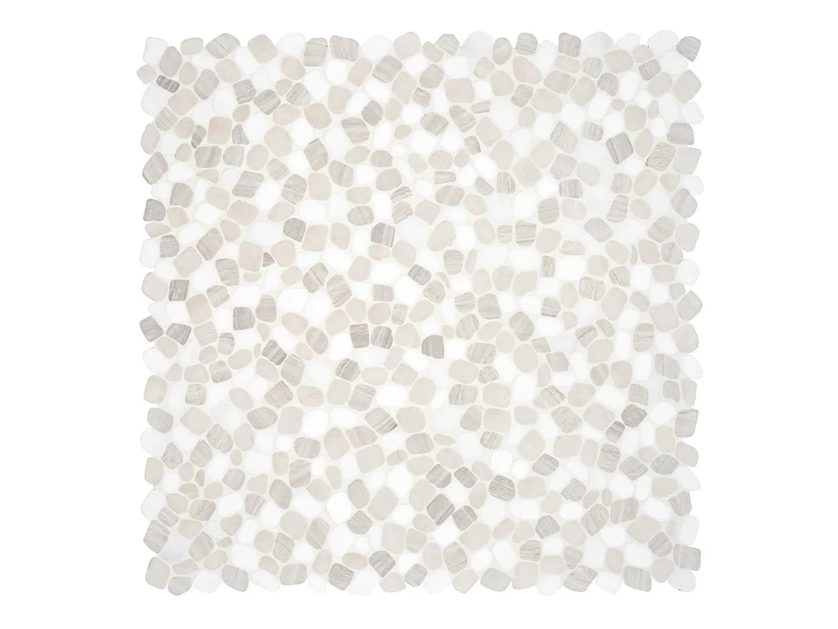 Anatolia Cabana Horizon Blend Pebble Tumbled Marble Mosaic - 1 Sheet = 1 Sqft 5001-0454-0 Horizon Blend - premium natural stone mosaic tile from Anatolia Tile, available at PoshHaus showroom in Keene, NH