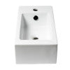 ALFI brand ABC116 White 20" Small Rectangular Wall Mounted Ceramic Sink with Faucet Hole