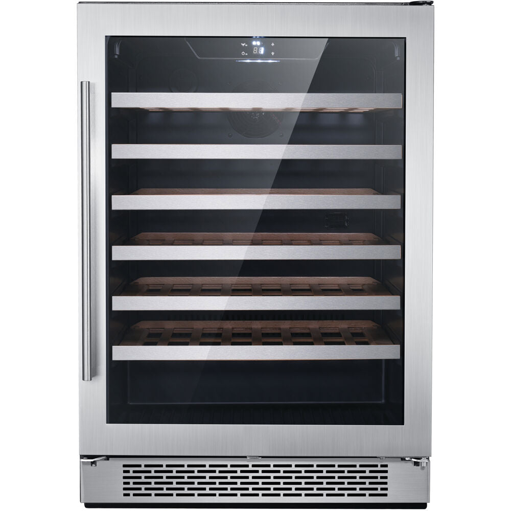 Hanover HWC60301-1SS Library Series 24" 54-Bottle Wine Cooler, Touch, Single Zone, Reversible