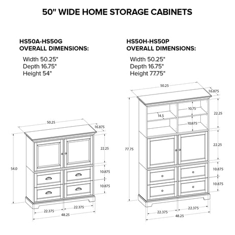 Howard Miller 50" Home Storage Cabinet HS50P