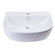 ALFI brand AB110  20" White D-Bowl Porcelain Wall Mounted Bath Sink