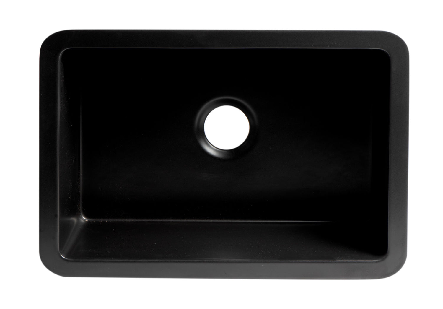 Black Matte 27" x 18" Fireclay Undermount / Drop In Firelcay Kitchen Sink