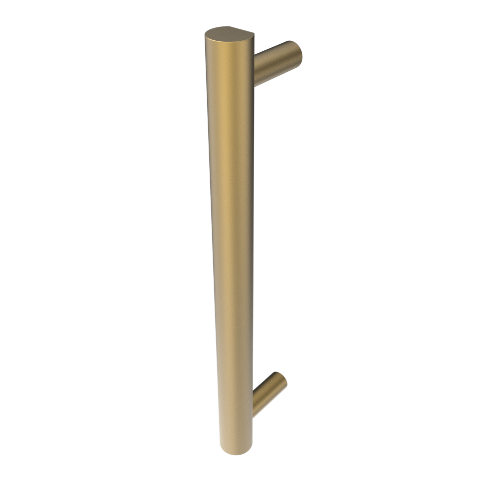Amba Products i20RO.SB Modello i Round 20-Inch Hardwired Single Bar Towel Warmer - 4.125 x 19.625 x 1.625 in. - Satin Brass Finish